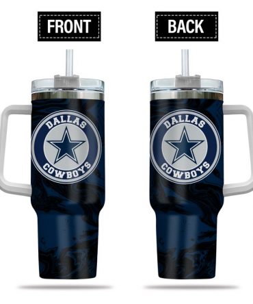 Dallas Cowboys Fan Tumbler with Handle - 40oz Insulated Travel Mug