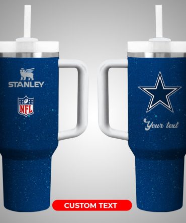 Custom NFL Team Tumbler with Handle - Personalized Sports Fan Gift