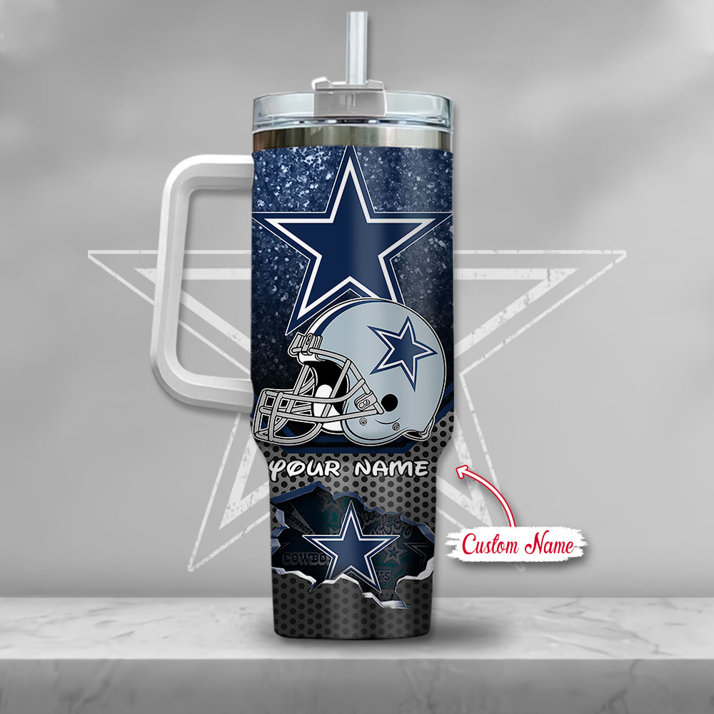 Customizable Mickey and Star Sports Fan Tumbler with Handle - Image 3