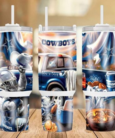 Dallas Cowboys Fan Mug - Ultimate Game Day Tumbler with Handle & Straw