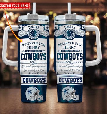 Personalized Dallas Football Fan Travel Mug - Custom Name & Team Gift