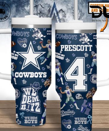 Personalized Dallas Cowboys Travel Mug - Custom Name & Number Design