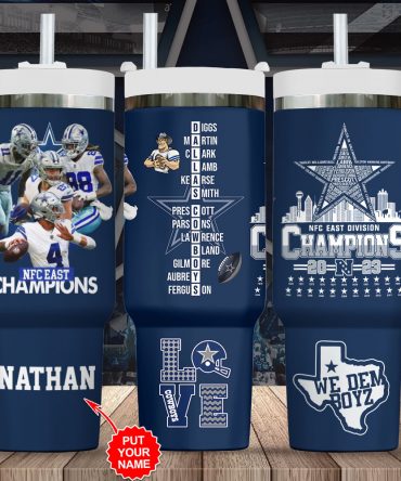 Personalized NFC East Champions Tumbler - Celebrate Your Team's Victory!