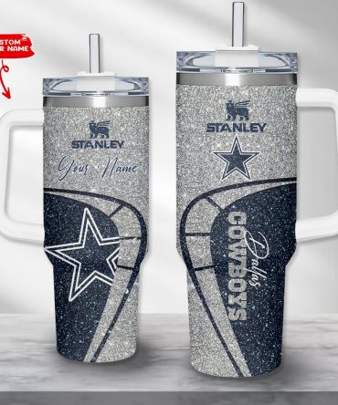 Custom Dallas Stars Glitter Tumbler - Personalized Name Stanley Cup Mug