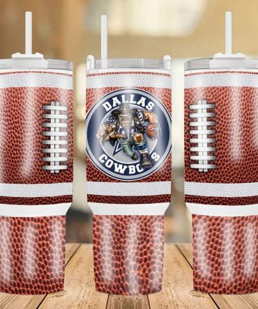 Dallas Cowboys Football Tumbler Mug with Straw - Perfect for Fans