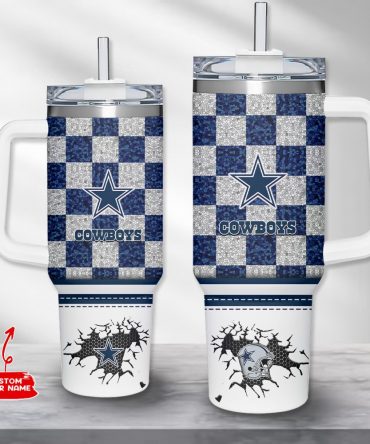 Personalized Cowboy Tumbler with Handle & Straw - Perfect Gift for Fans