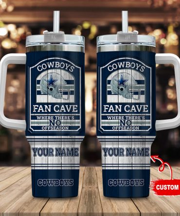 Personalized Cowboys Fan Cave Tumbler - Custom Name, Ultimate Gift for Football Fans