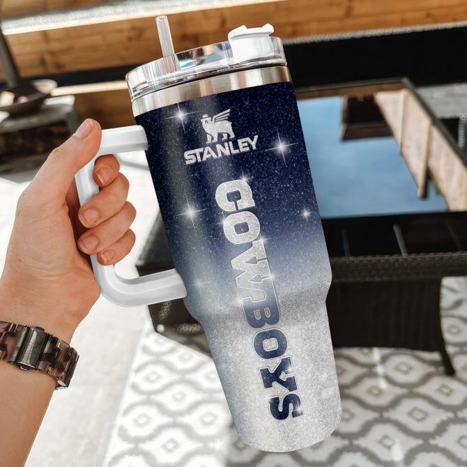 Customized Stanley Tumbler with Handle - Personalize Your Cowboys Pride - Image 3