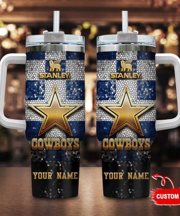 Customizable Cowboy Star Stanley Tumbler with Handle & Straw - Personalized Drinkware Gift
