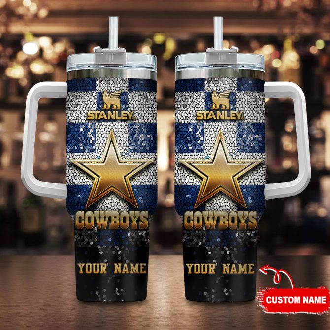 Customizable Cowboy Star Stanley Tumbler with Handle & Straw - Personalized Drinkware Gift
