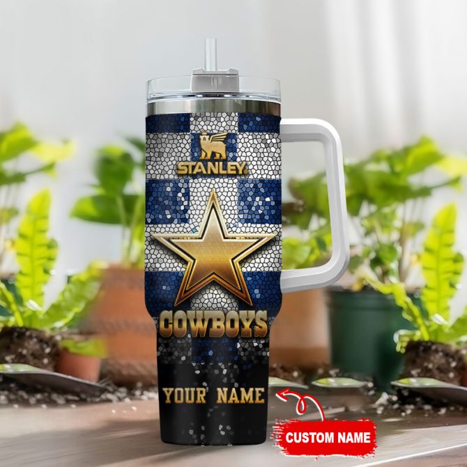Customizable Cowboy Star Stanley Tumbler with Handle & Straw - Personalized Drinkware Gift - Image 2
