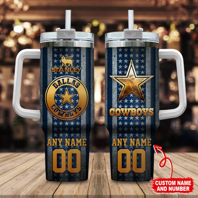 Customizable Dallas Themed Tumbler with Handle and Straw - Perfect Gift for Fans