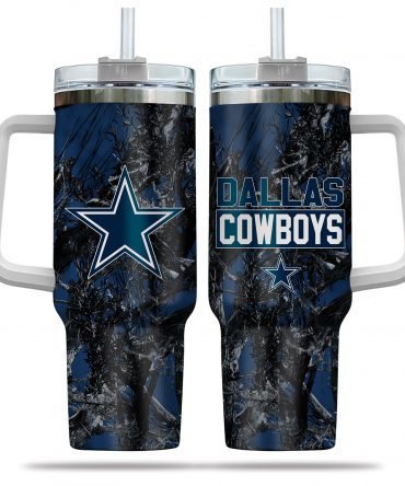 Dallas Cowboys Insulated Travel Mug with Handle - Perfect for On-the-Go Fans