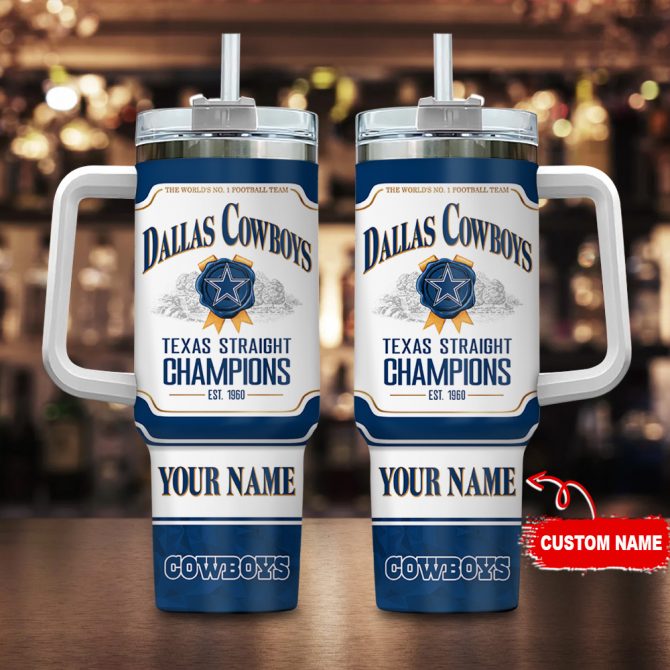 Personalized Dallas Cowboys Championship Tumbler - Custom Name Gift