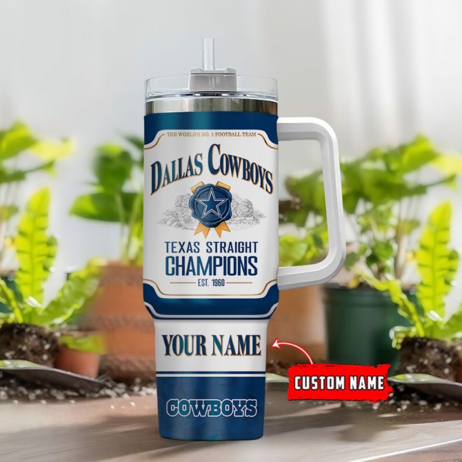 Personalized Dallas Cowboys Championship Tumbler - Custom Name Gift - Image 2