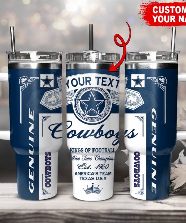 Customizable Cowboys Tumbler - Personalized Football Fan Gift