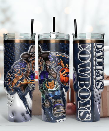 Dallas Cowboys Themed Insulated Tumbler with Handle - Perfect Gift for Fans
