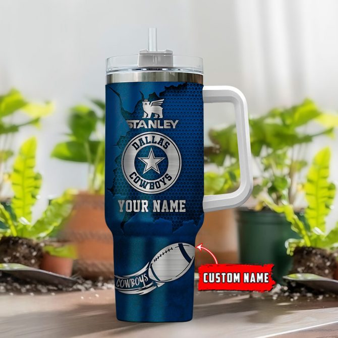 Personalized Dallas Cowboys Stainless Steel Tumbler with Custom Name - Image 2