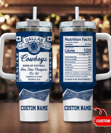 Custom Name Cowboys Tumbler Cup - Celebrate 5-Time Champions in Style!