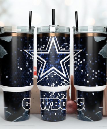 Stylish Blue Mosaic Star Tumbler - Perfect Gift for Sports Fans