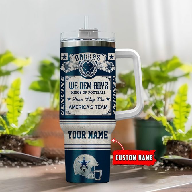 Customizable Football Fan Tumbler with Handle - Show Team Spirit - Image 2