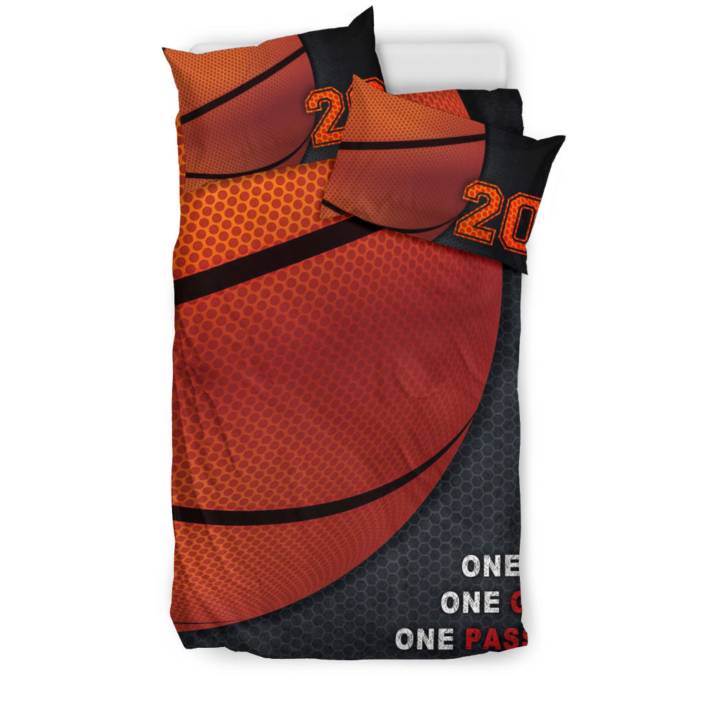 Personalized Basketball Duvet Cover Set, Basketball Ball Life Game Passion Player Fan Duvet Cover & Pillowcases, Custom Name Number Bedding Set - Image 2