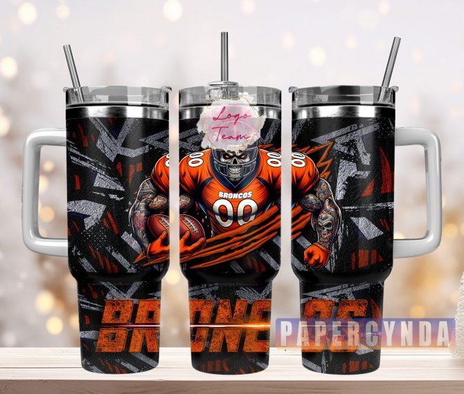 Football Skull Tumbler with Handle - Unique Sports Gift for Fans