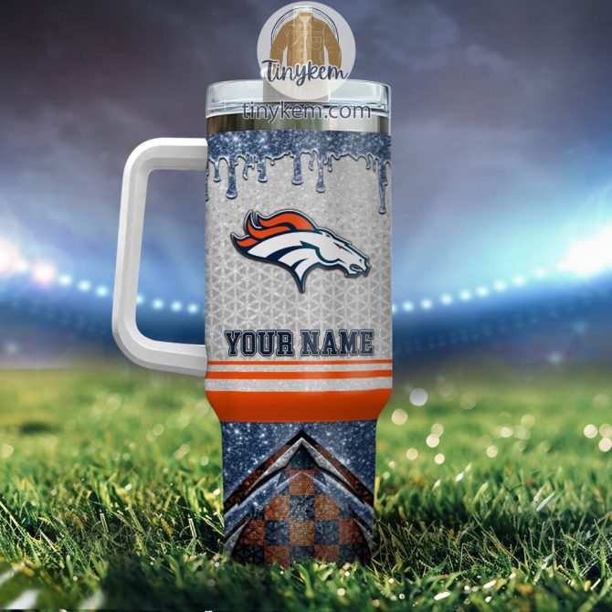 Personalized Football Team Tumbler with Handle & Straw - Custom Name - Image 3