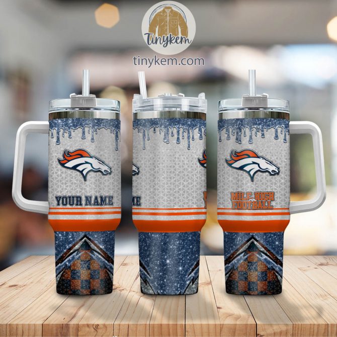 Personalized Football Team Tumbler with Handle & Straw - Custom Name - Image 2