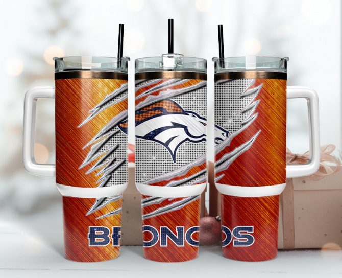 NFL Team Stainless Steel Tumbler with Handle - Double Wall Insulated Travel Mug