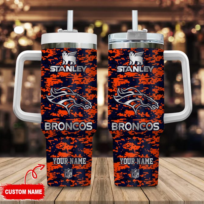 Custom NFL Team Camouflage Tumbler with Handle - Personalized Gift