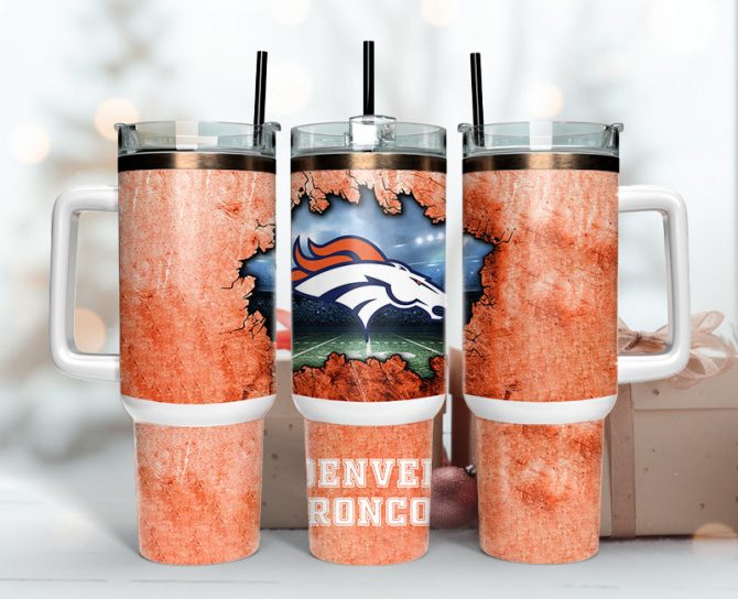 Denver Broncos Insulated Travel Mug - Show Your Team Spirit On-the-Go!
