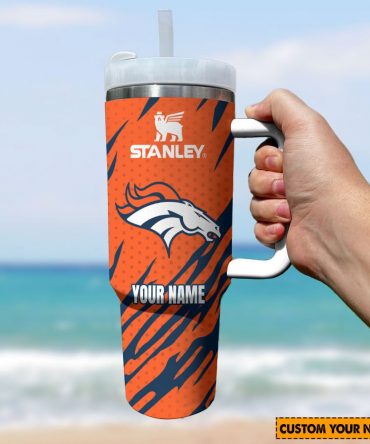 Customizable Stanley Tumbler with Handle - Personalized Sports Fan Gift