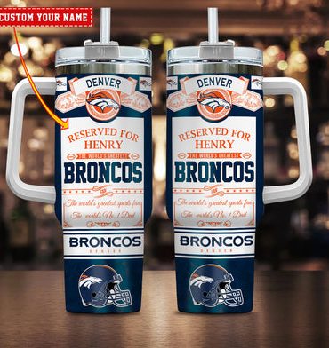 Personalized Denver Broncos Tumbler with Custom Name - Perfect Gift for Fans