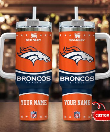 Custom NFL Team Tumbler with Handle - Personalized Sports Fan Gift
