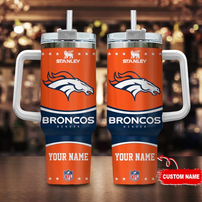 Custom NFL Team Tumbler with Handle - Personalized Sports Fan Gift