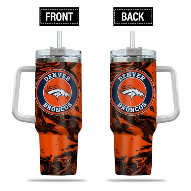 Denver Broncos Insulated Tumbler with Handle - Perfect for Fans