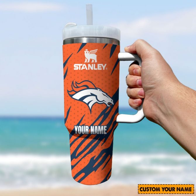 Custom NFL Team Tumbler with Handle - Personalized Stainless Steel Cup - Image 3