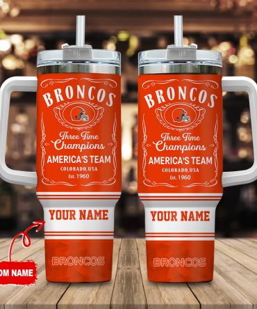 Custom Personalized Broncos Championship Tumbler - Perfect Gift for Fans