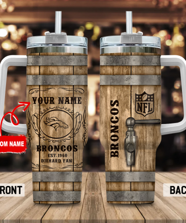 Custom Engraved Broncos Fan Beer Mug - Personalized NFL Gift