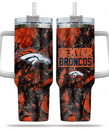 Denver Broncos Tumbler with Handle - Durable Insulated Travel Mug