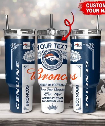 Customizable Football Team Tumbler with Handle - Personalize Your Name
