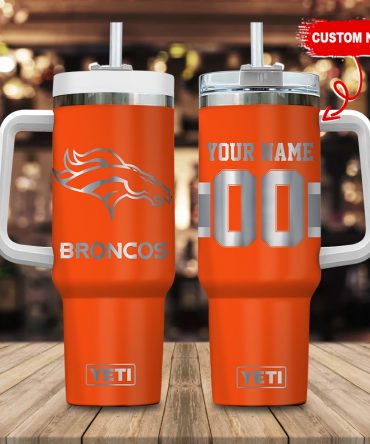 Custom Name Personalized Orange Sports Team Tumbler with Handle - Perfect Gift