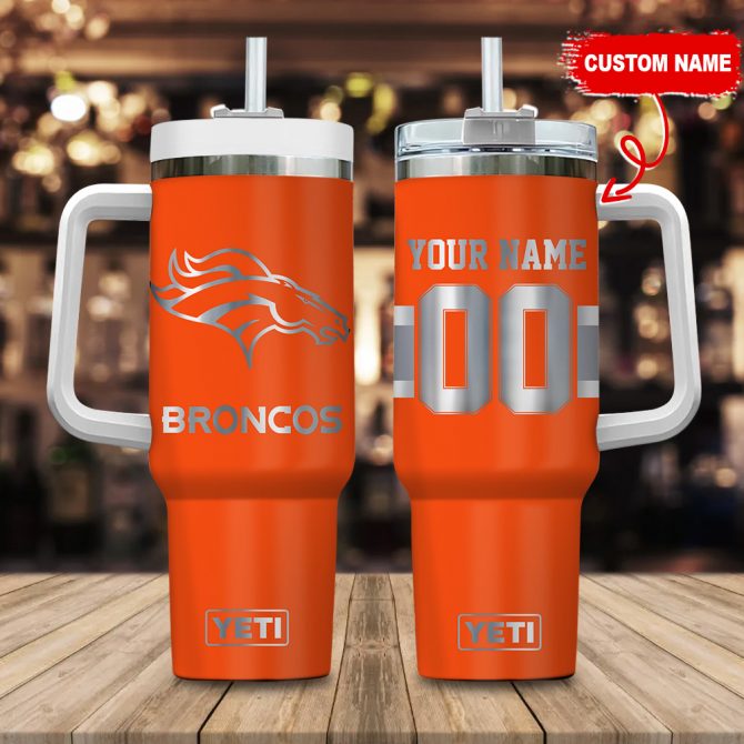 Custom Name Personalized Orange Sports Team Tumbler with Handle - Perfect Gift