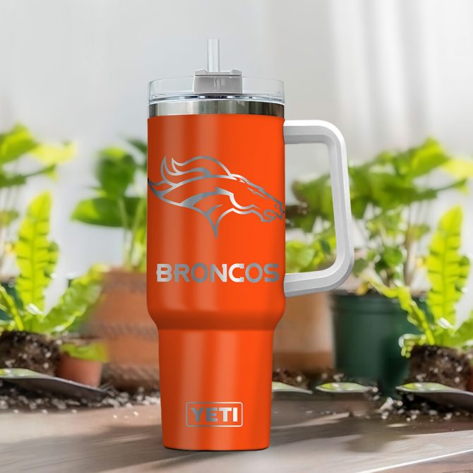 Custom Name Personalized Orange Sports Team Tumbler with Handle - Perfect Gift - Image 2