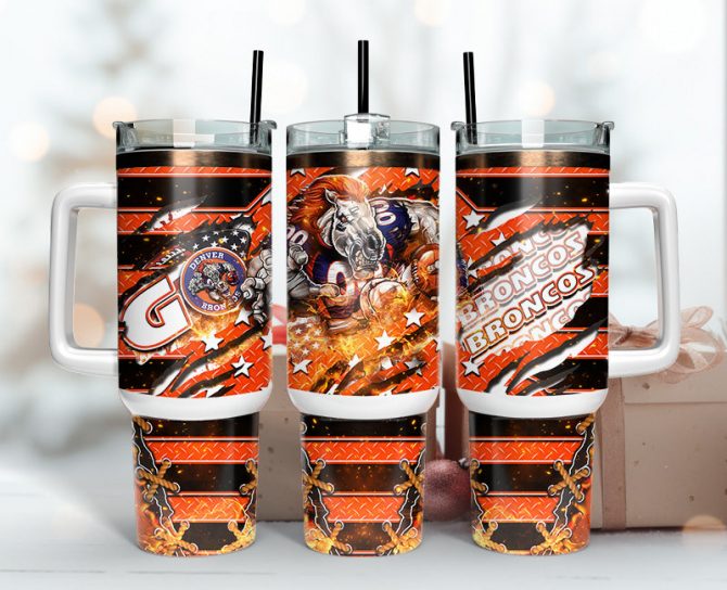 Premium Denver Broncos Insulated Tumbler with Straw - Ultimate Fan Gift