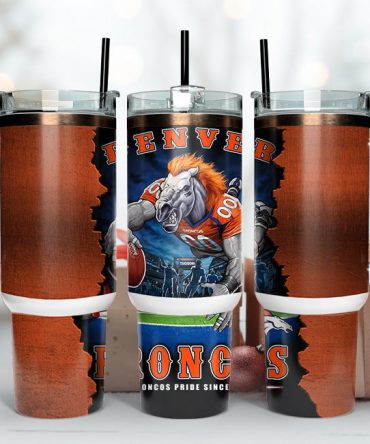 Denver Broncos Tumbler - Insulated Travel Mug with Handle for Ultimate Fan Experience