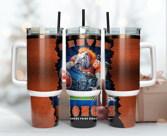 Denver Broncos Tumbler - Insulated Travel Mug with Handle for Ultimate Fan Experience