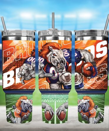 Dynamic Football Team Insulated Tumbler with Handle & Straw - Stay Hydrated in Style!