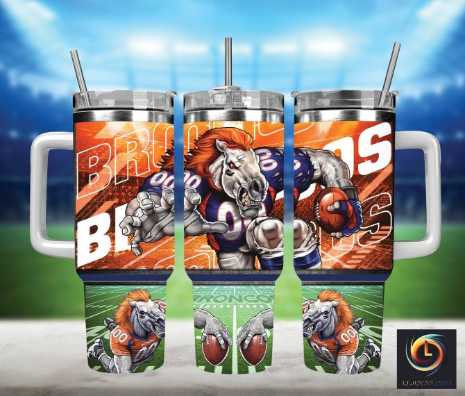 Dynamic Football Team Insulated Tumbler with Handle & Straw - Stay Hydrated in Style!